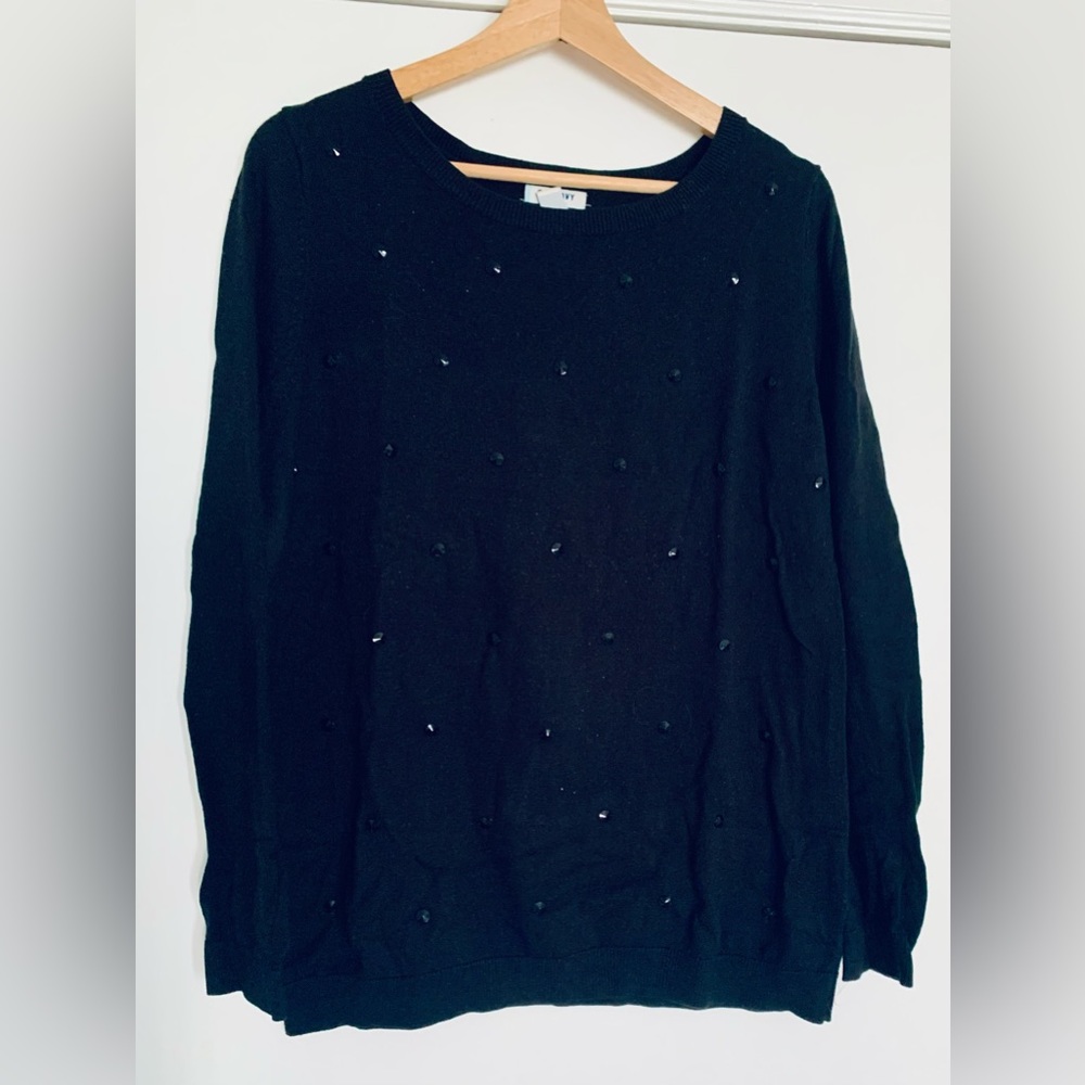 Woman’s Old Navy Black sweater with embellishments in L